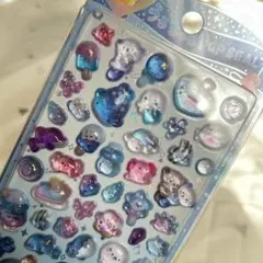 【新品】うるちゅるポップシール ボンボンドロップシール 海の生き物 3D 立体