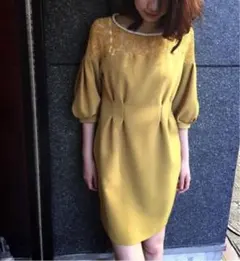 グレースコンチネンタル ビッグスリーブワンピース　ドレス　オケージョン　結婚式