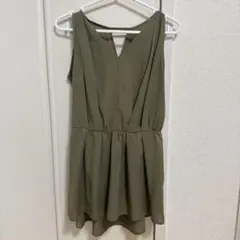 AZUL アズール オリーブ Vネック ノースリーブ シャツ