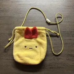 すみっコぐらし　巾着ポシェット　えびふらいのしっぽ