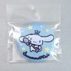 【新品・未開封】シナモロールカフェ 限定 刺繍缶バッジ ブルー サンリオ