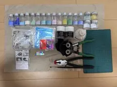 ステンドグラス制作工具 ガラスフリット ダイクロガラスセット 即発送! 送料込! ステンドグラス 製作 工具付⭐︎ダイクロガラス