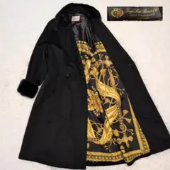 【美品】ヘルノ☆ロロピアーナ　カシミヤ100%　リアル　ファーコート　黒