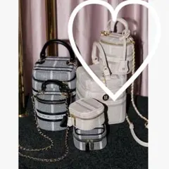 HLT Jacquard Mini Vanity Bag nude pink