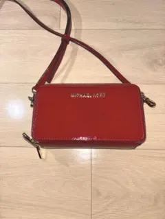 MICHAELKORS マイケルコース ミニショルダー バッグ 財布付き レッド