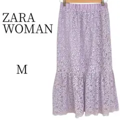 ZARA WOMAN ザラウーマン パープル ロング フレアスカート M