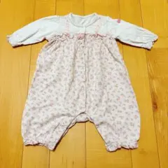 ホットビスケッツ　花柄ロンパース・カバーオール（ピンク系）