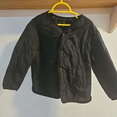 黒いキルティング中綿コート 110cm UNIQLO