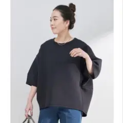 【美品】B.C STOCKダンボールハーフスリーブプルオーバー ネイビー
