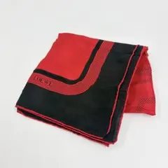 極美品 LOEWE ロエベ 大判 スカーフ シルク アナグラム レッド