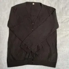 ユニクロ　黒 Lサイズ カーディガン ウール100%