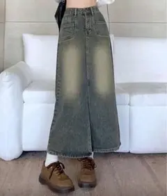 デニムスカート ロングスカート