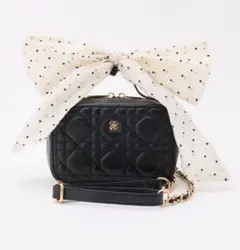 美品ナイスクラップ【モードリボンコレクション】リボンつきミニスクエアバッグ