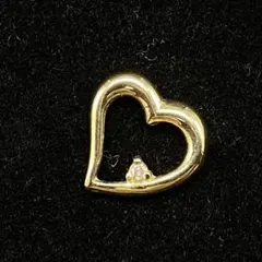 18 ダイヤモンド 0.03ct オープンハート? ゴールド ペンダントトップ