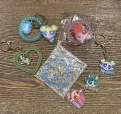 パワーパフガールズ　スプリングゴムキーホルダー　 ゆらゆらキーホルダー