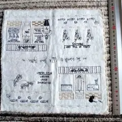 魚屋デザイン タオルハンカチ 約25cm