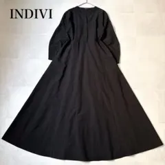 極美品✨INDIVI サッカーチェックワンピース ブラック ロング 近年【M】のサムネイル