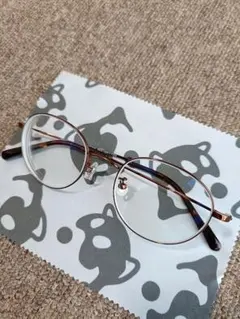 Zoff ブラウン ラウンドメガネ　度付き