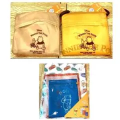 新品未使用　ディズニー　くまのプーさん　巾着　3個入り　エコバッグ2種　3点
