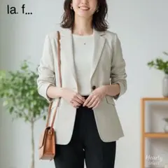 24SS la.f… ラエフ／リネン混 シェルタリングドライジャケット 洗濯機可