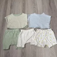 西松屋 ベビー服 Tシャツ・ショートパンツセット 60-70、70-80
