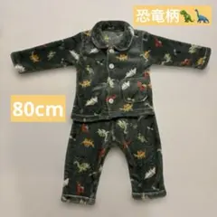 恐竜柄　フリース　ベビー　パジャマ　セット