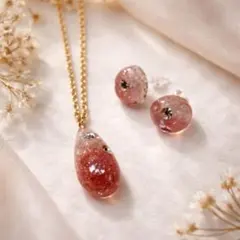 しずく型ハンドメイドネックレス