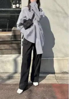 CLANE クラネ HUGE SHIRT ストライプsize1 オーバーシャツのサムネイル