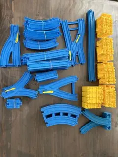 プラレール レールパーツセット 青 黄色