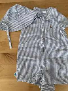 baby GAP ストライプロンパース 6-12ヶ月