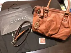 GUCCI 2wayショルダーバッグ　GGオレンジ