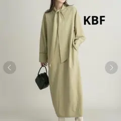 2023aw KBF ケービーエフ　ボウタイ　ワンピース　長袖　ロング