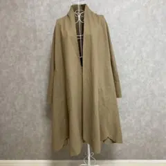 ✨極美品✨【ヨーガンレール】ロングカーディガン グリーン シワ加工 ウール ✨極美品✨【ヨーガンレール】ロングカーディガン グリーン シワ
