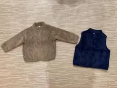 無印良品フリースジャケット、ベスト100cm