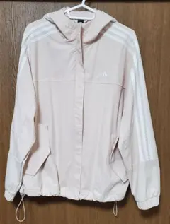 adidas フード付きジャケット ピンク
