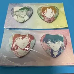 名探偵コナン　コナンランド　公式アプリペアシリーズ缶バッジ　新一蘭　平次和葉