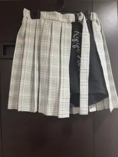 repipi armario チェック柄プリーツスカート グレー系