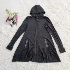 『COMME CA』　フルジップパーカー　カーディガン　長袖　ビーズ　フレア　Mのサムネイル