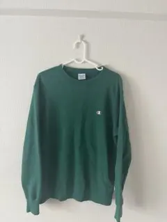 Champion ワンポイントロゴ スウェット グリーン M 古着