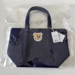 FEILER フェイラー オールドテディ ワッペントートバッグ L 小 ネイビー
