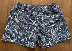【美品】patagonia ネイビー フローラル柄 バギーズショーツ パンツ M