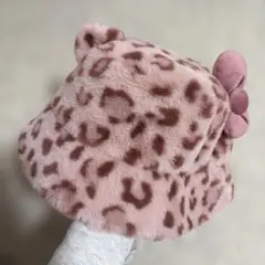 USJ キティーヒョウ柄 耳付き帽子 フリーサイズ