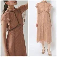 ラグナムーン LADY レースワンピース　モカ S ドレス