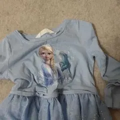 エルサ 水色 長袖ワンピース
