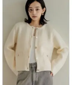 極美品❣️ゴールド飾りリボンボタンが可愛いニットコート 2025年最新】ニットゴールドボタンショートコートの人気アイテム