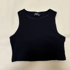 Bershka リブタンクトップ ブラック Mサイズのサムネイル