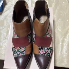 COACH フラワーパターン パンプス 9 ショートブーツ