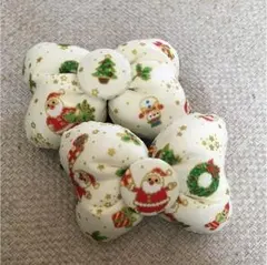 新作♡サンタ柄リボン ♡コメントで二個450円に♡ミニーちゃん型リボンゴム！