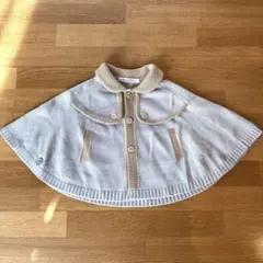 【着用1回のみ】ファミリアfamiliar ベビーポンチョ ブルー60〜90cm