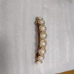 ヘアアクセサリー　パールゴールド